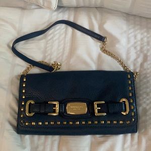 Michael Kors blue clutch